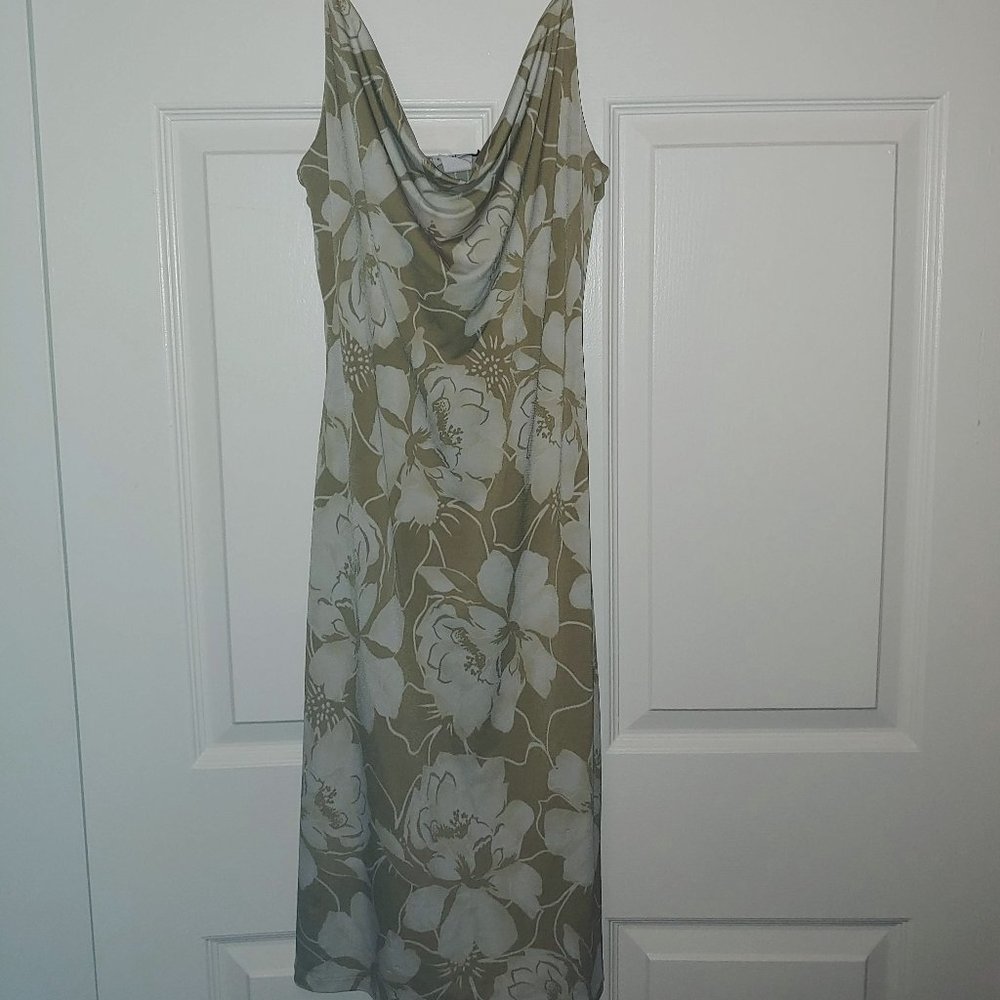 Women's size Large floral clingy dress